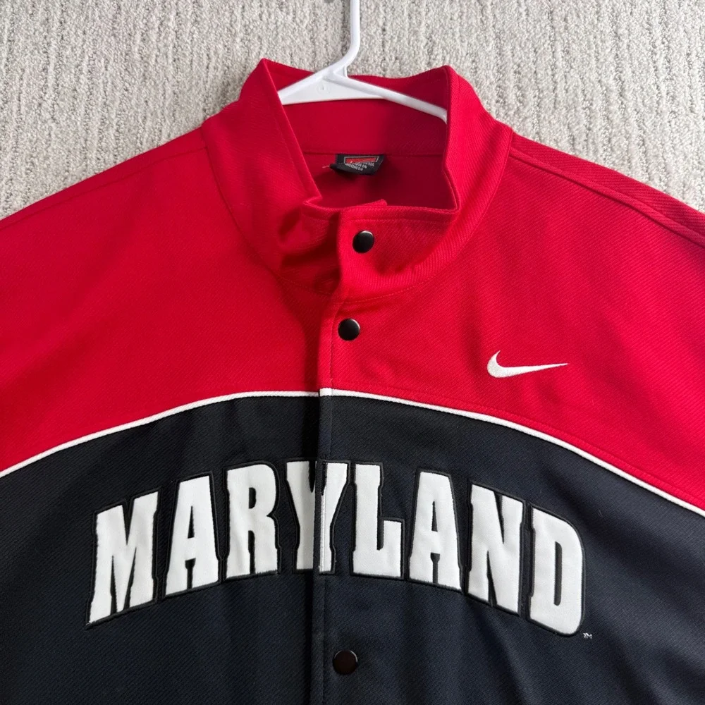 Nike Maryland Terrapins Elite Warm Up Shooting Shirt Mens Size XL Red Black